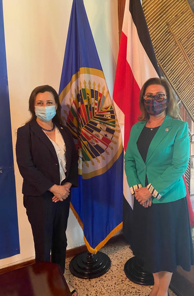 Visita de la Excelentísima Embajadora de la República de Guatemala en Costa Rica, Sra. Sandra América Noriega Urízar de Kugler a la Oficina de la Secretaría General de la OEA en Costa Rica(15 de marzo de 2021)